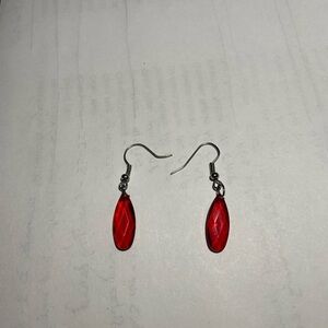 Elegant Red Teardrop Earrings